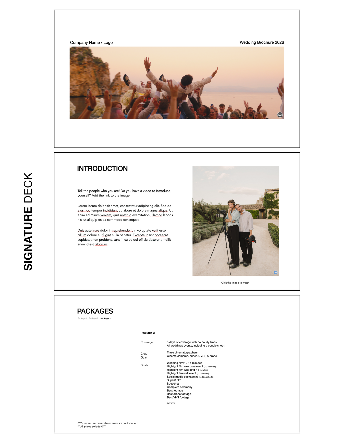 Wedding deck template