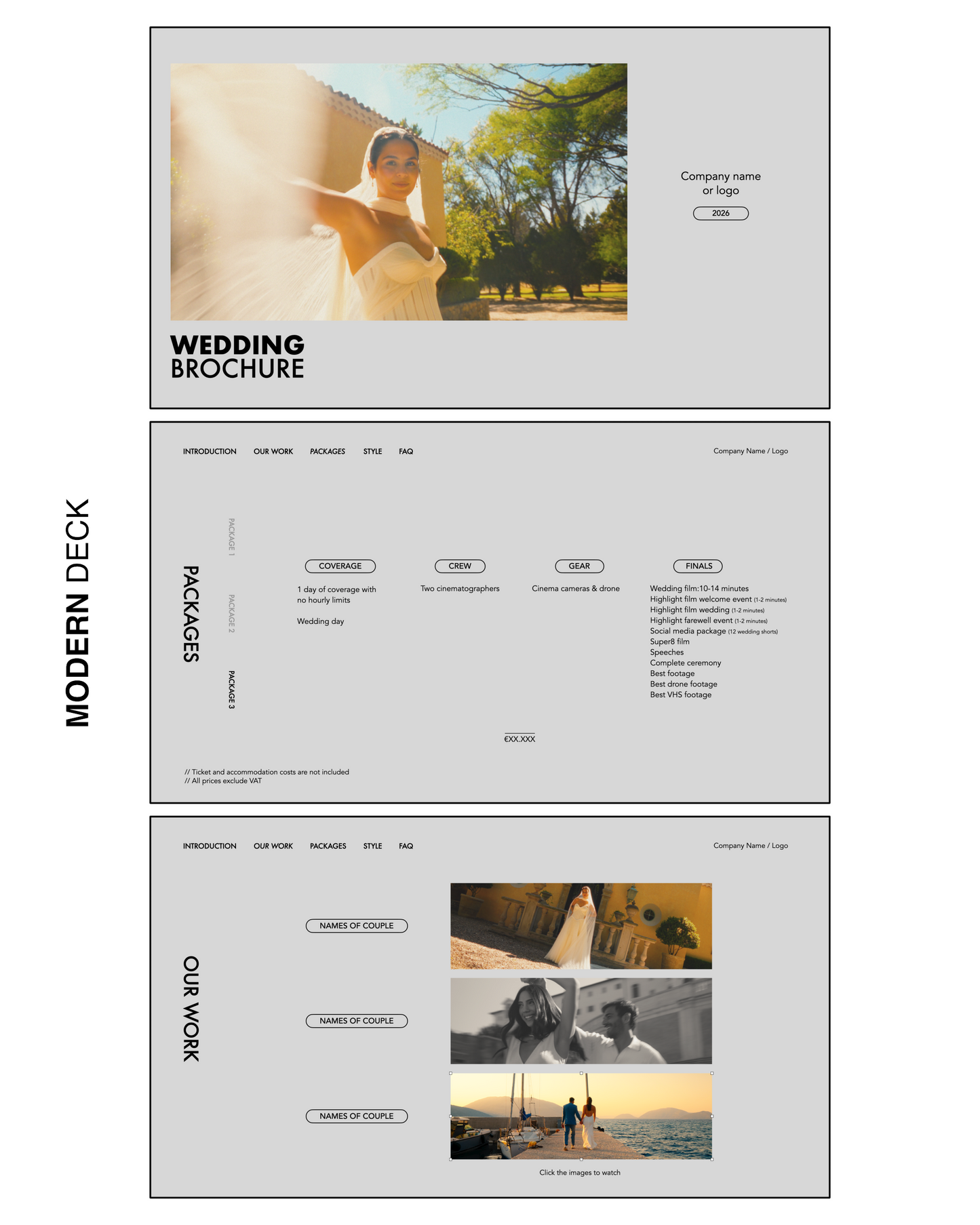 Wedding deck template