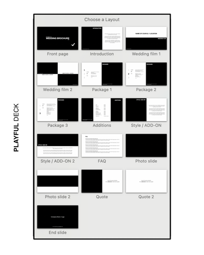 Wedding deck template