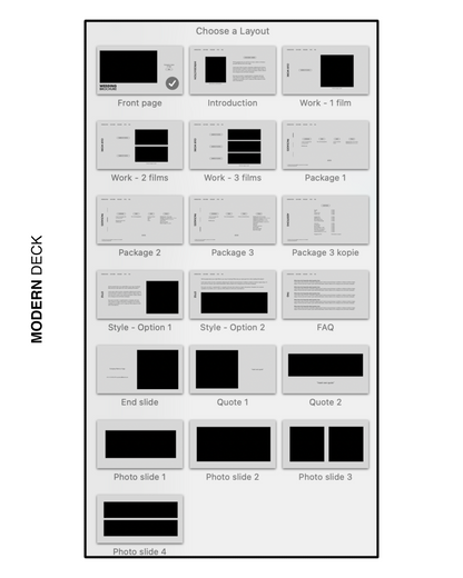 Wedding deck template